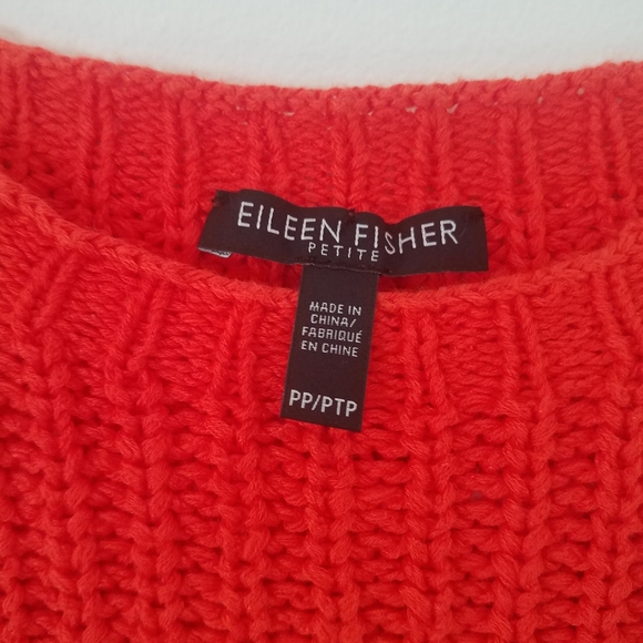 Eileen Fisher Orange Sweater Size XS Petite - Picture 5 of 8
